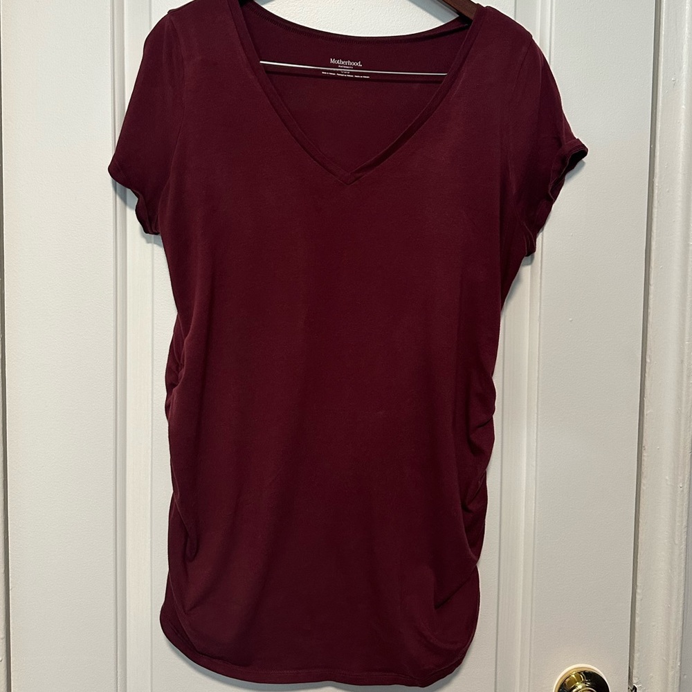 Motherhood Maternity Burgundy Shirt - Large